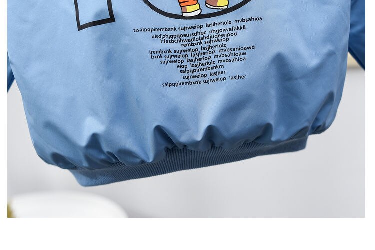 Baby drenge jakker forår, efterår 1-5 år gammel tegneserie print jakke baby jakke børn frakker baseball uniform 2 farver webbing