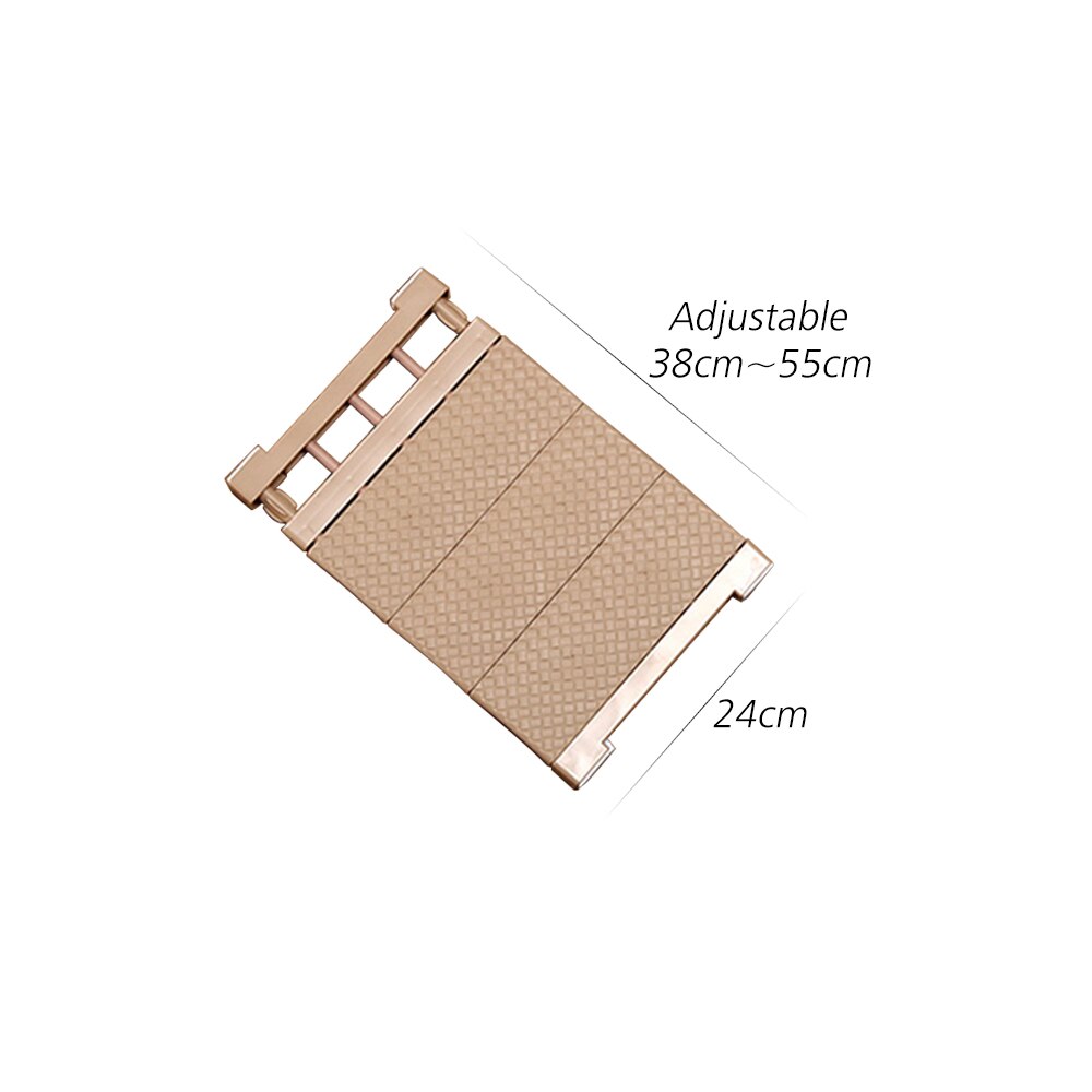 Adjustable Closet Organizer Storage Shelf Wall Mounted DIY Kitchen Rack Space Saving Decorative Shelves Cabinet Holders: Coffee 38-55x24cm