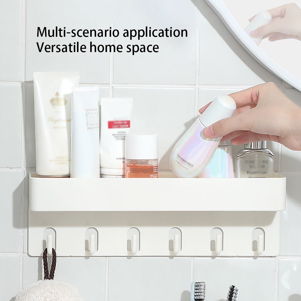 Repisa organizadora para baño, estante plástico organizador, anaquel para esquina de sanitario, soporte de pared para almacenaje, sostenedor de champú