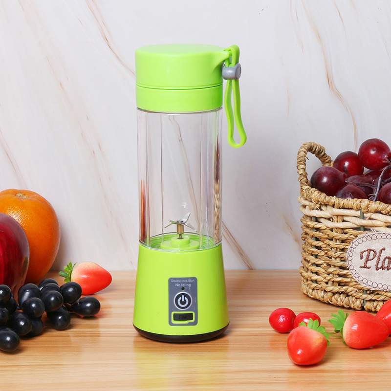 Batidora eléctrica portátil, batidora, botella Usb, Mini batidora de alimentos de frutas, Extractor, fabricante de alimentos, batidora, taza: Verde / 6 blades