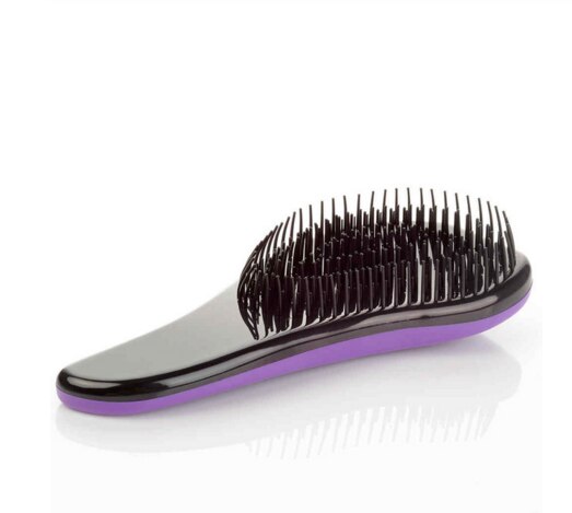 Brosse à cheveux en forme d&#39;œuf rond, outils de coiffure doux, peigne démêlant, Salon, soins capillaires, voyage, 1 pièce: Purple-B