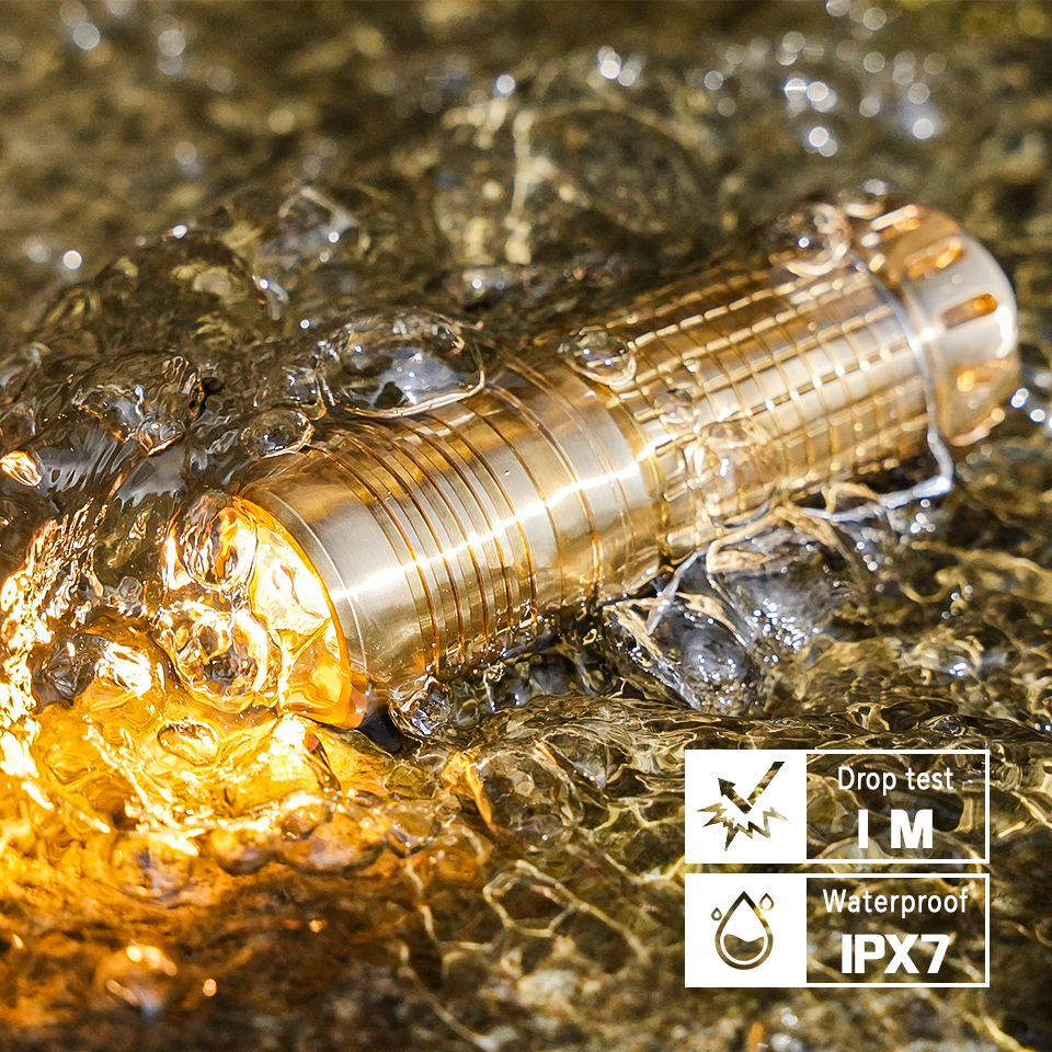 Maeerxu  xt3 messing lommelygte kraftfuld batteri lommelygte 18350 batterier 2800lm edc lommelygte genopladelige led lommelygter til camping