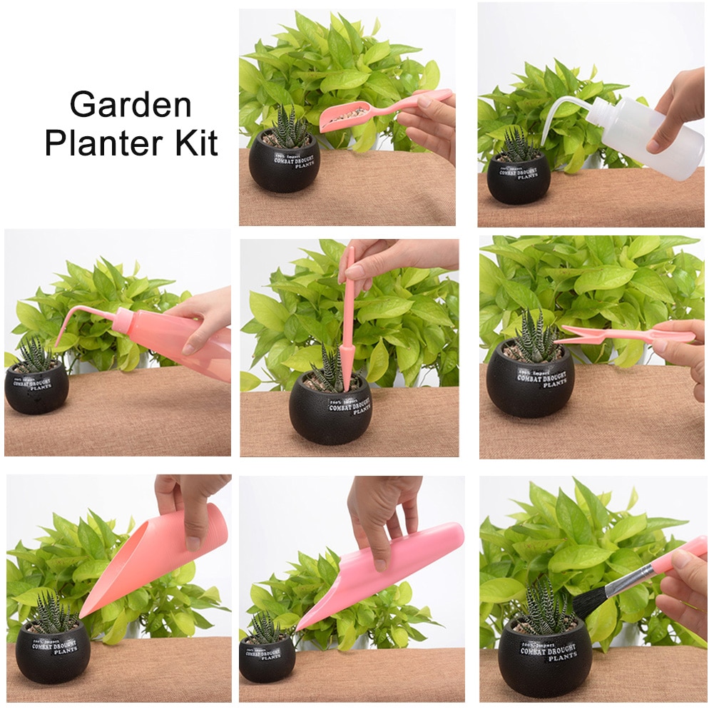 12 pièces 16 pièces bonsaï creuser arrosage maison bricolage outil semis Succulent plantation semis élagage en plastique Mini jardin planteur Kit