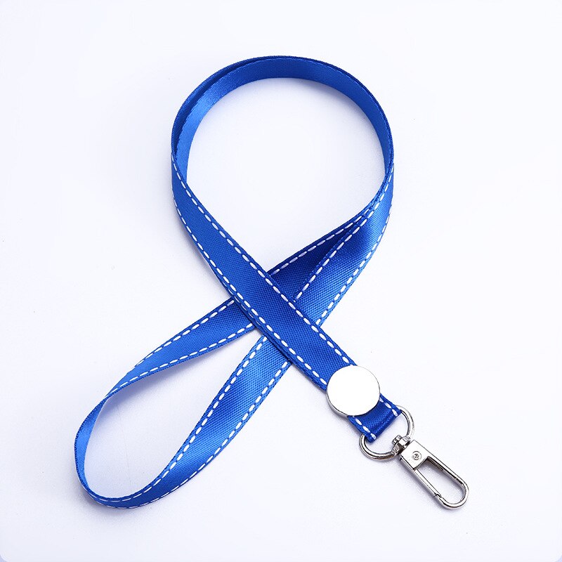 Effen Kleur Lanyard Badge Id Kaarthouder Neck Strap Key Houder Draagkoorden Lanyard Kantoor Schoolbenodigdheden Accessoire: blue
