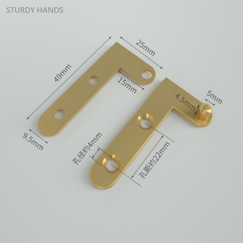 2 sets of brass upper and lower pivot hinges retro redwood door one line invisible hinge Woodworking Furniture Hinge