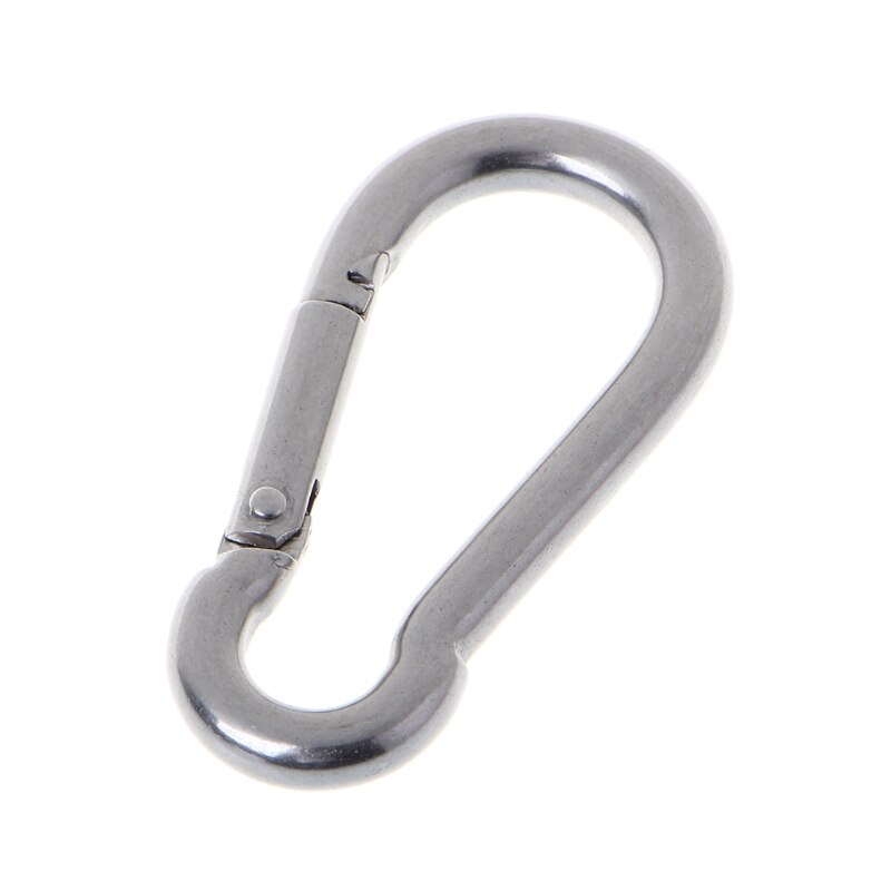 304 Stainless Steel Spring Carabiner Snap Hook Keychain Quick Link Lock Buckle A0KA