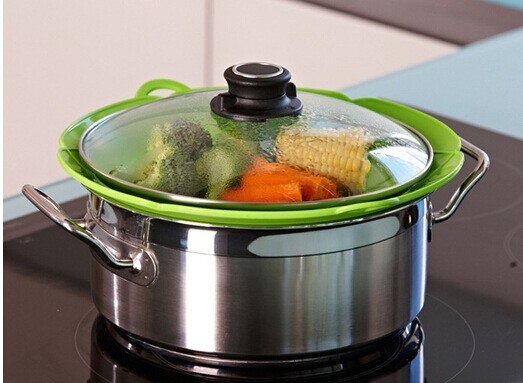 Multifunktions Kochen Werkzeuge Blume Silikon deckel GrüNe verschütten Stopper Silikon Deckel Für Pfanne Topf 10 "für mikrowelle Gefrierschrank