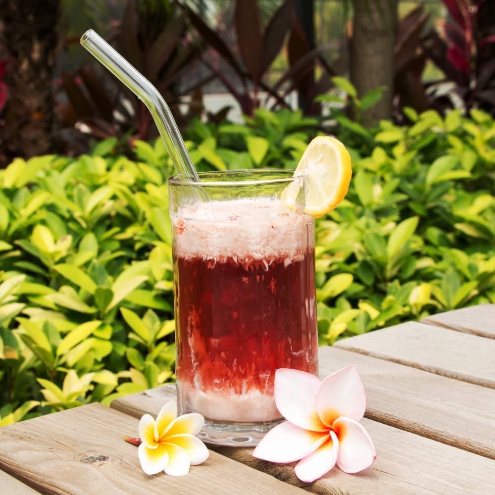 Opakovane použiteľné sklenené slamky smoothie slamka na pitie na mliečne kokteily mrazené nápoje sada slamiek na nápoje