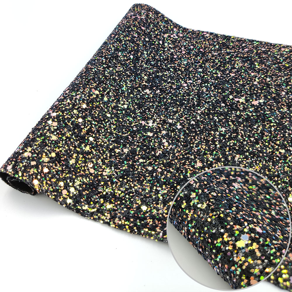 Meerkleurige glitterstof hologram regenboog synthetisch leer vinyl haarboog decoratie DIY handgemaakte tassen kleding ambachtelijk materiaal: Zilver