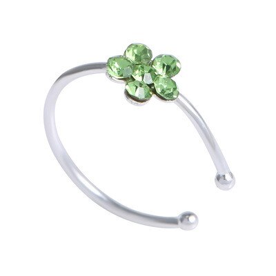 1 stück farbiger Titan-nasenring, goldfarbener körperclip Ich bin creolen-stil, glänzend, für damen-septum-durchbohren: Farbe 10