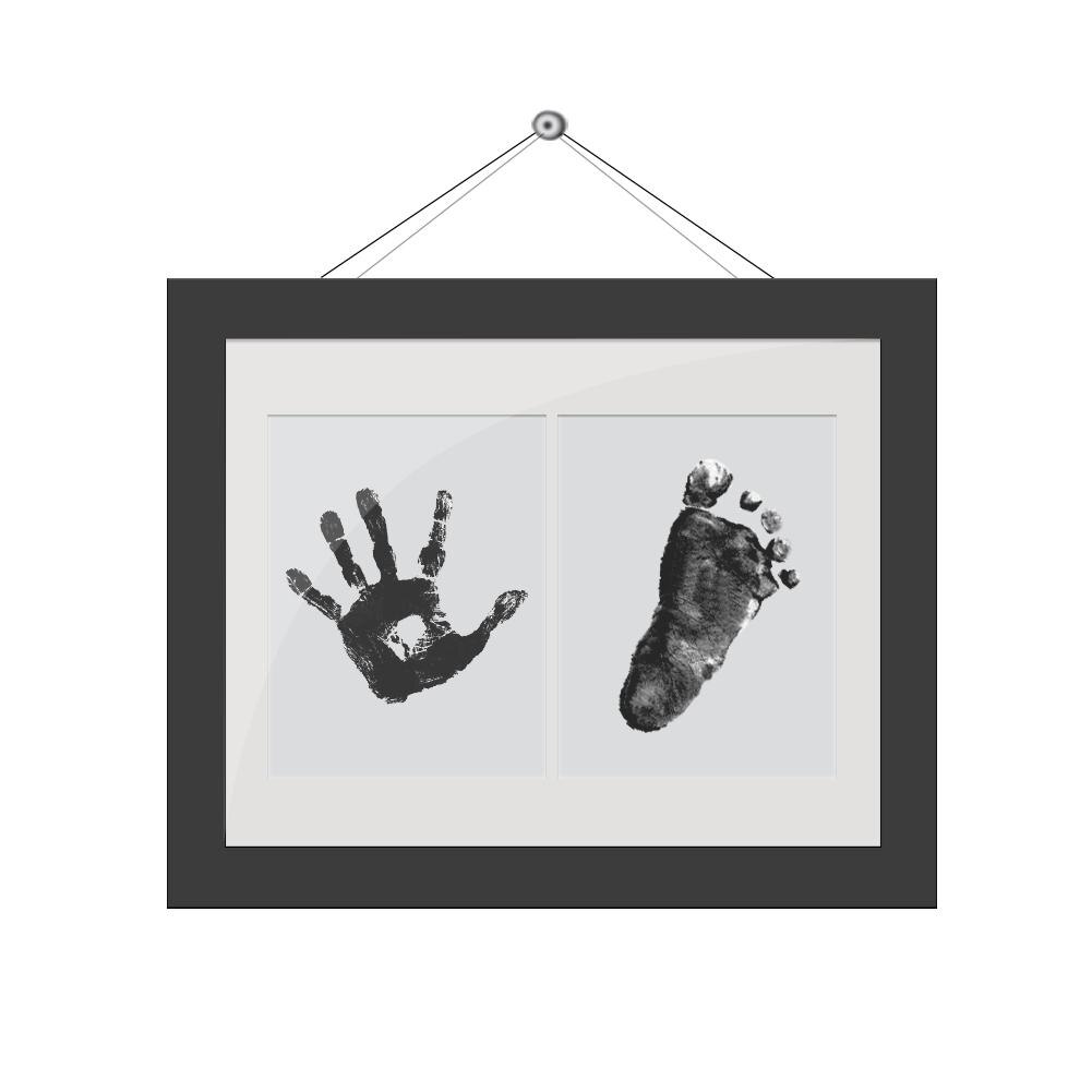 Baby Non-Toxic Mimeograph Paper Care Handprint Footprint Inkpad Kit Casting Newborn Toy Souvenirs Black Ink Infant Clay Toy