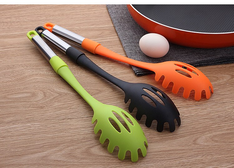 1 ST Siliconen Praktische Pasta Noodle Lepel Pasta Scoop vergiet Noodle Spaghetti Pollepel Slot Lepel Nylon Vergiet Gadget KX 199
