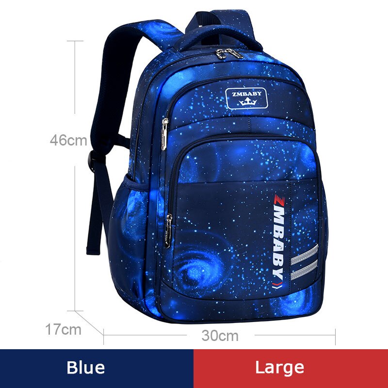 Schule Taschen Für Mädchen Und Jungen Reise Schulranzen Jugendliche Schule Rucksäcke Wasserdichte freundlicher Schulranzen bolso escolares: Blau groß