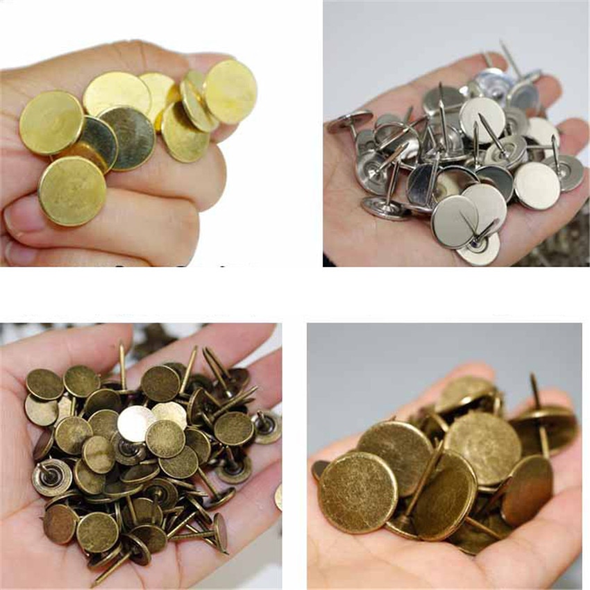 30 Uds. De clavos antiguos de hierro para tapicería de muebles, tachuelas, chinchetas, accesorios de decoración