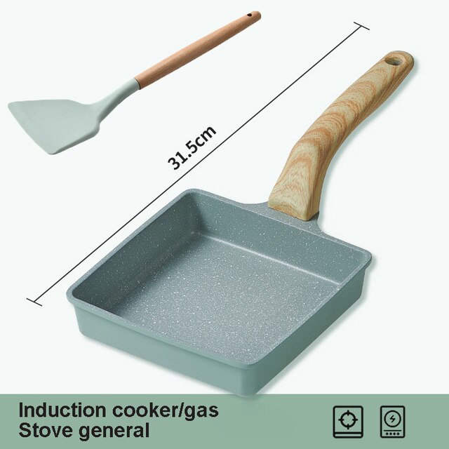 Non stick Egg frying pan Egg Pancake Pan japanese kitchen cooking pot cast iron skillet Home Breakfast Maker cookware set: S