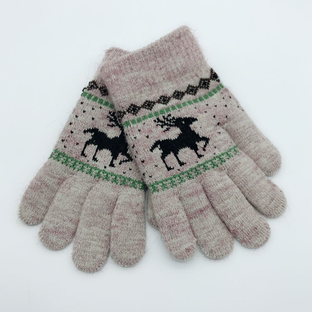 Di natale Dei Bambini di Inverno Caldo Del Fumetto Dei Cervi di Finger Completa Mittens KnittedGloves A Mano Neonato Manicotto Delle Ragazze Dei Ragazzi Bambini dropshipping11.9