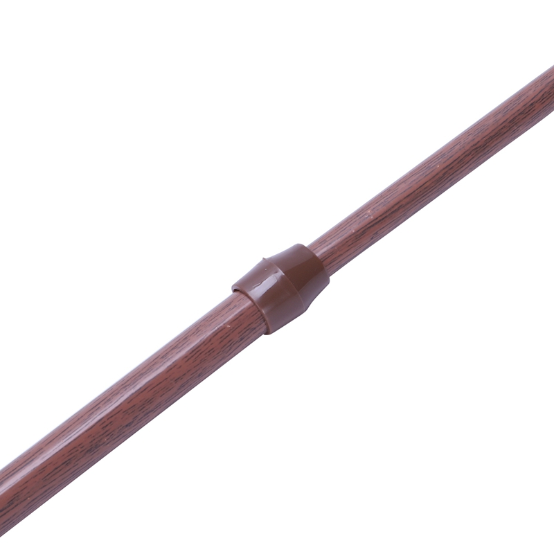 3X Extendable Telescopic Spring Loaded Net Voile Tension Curtain Rail Pole Rods,55-90cm,Wood Color