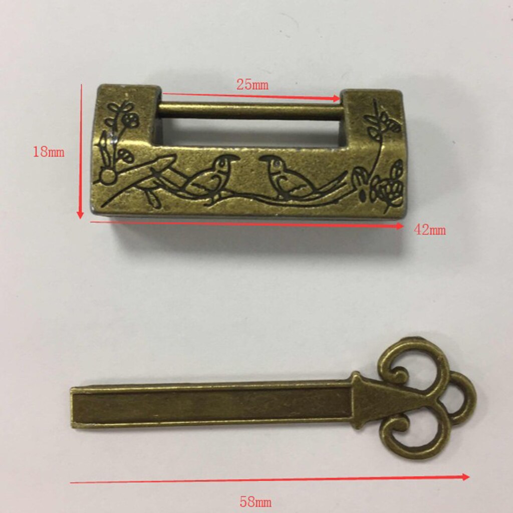 Long key Latch Padlock Kitchen Cabinet Cupboard Luggage Case, Snacks Box Shackle Lock Latch Bolt