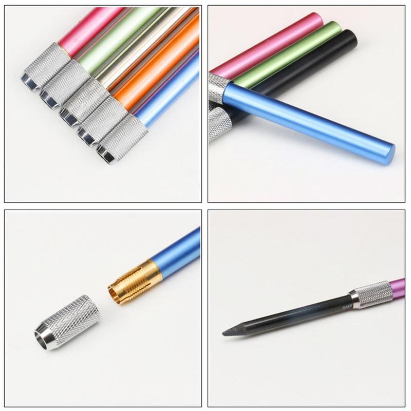 Lápiz de Metal útil, extensor alargador, soporte para dibujo escolar, útiles de papelería para estudiantes, suministros de pintura T1A5 1 unidad