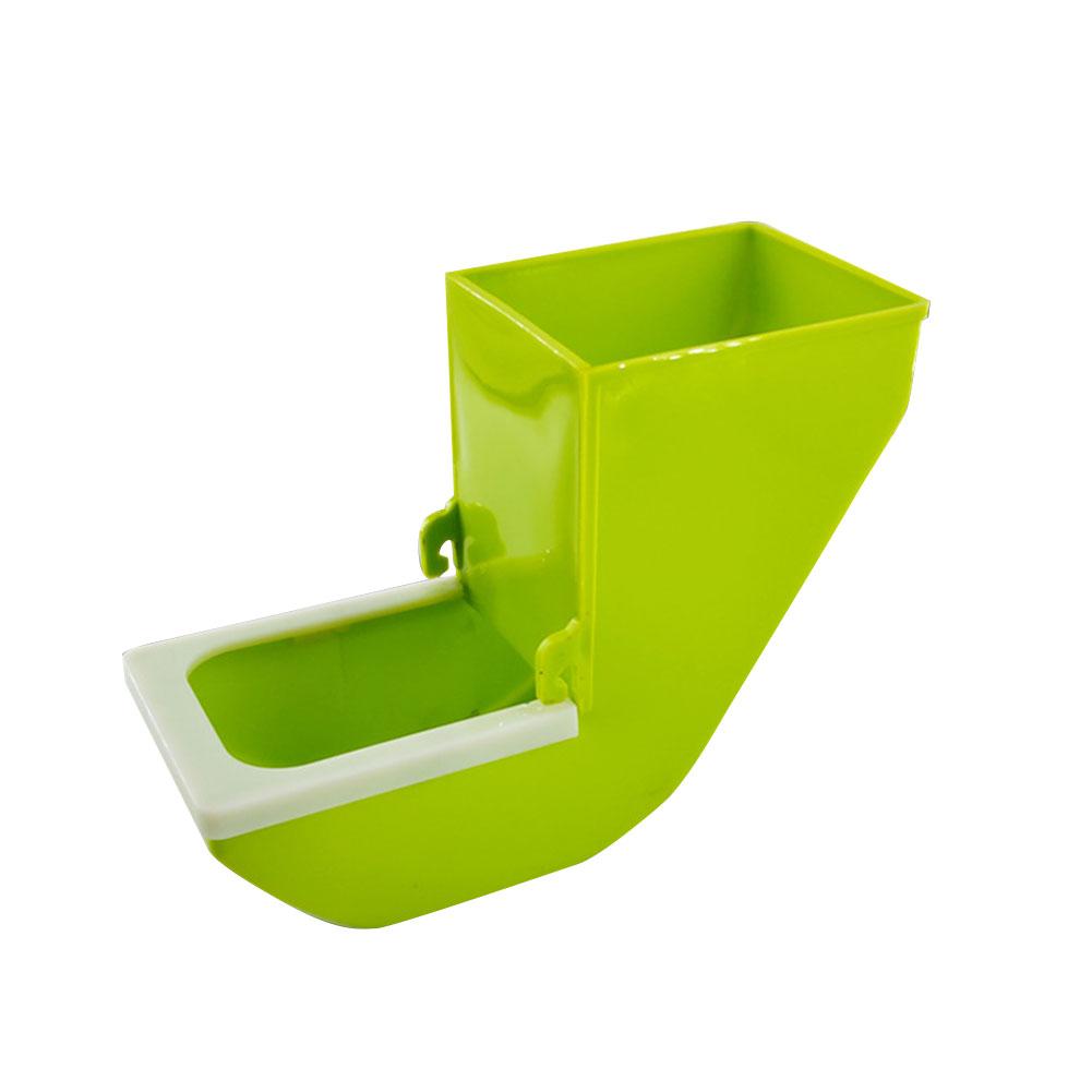 Bird Feeder Durable Lightweight Seed Catcher Tray Birds Cage Hanging Food Dish Cup For Parrot Pigeon Feeding Holder: Green