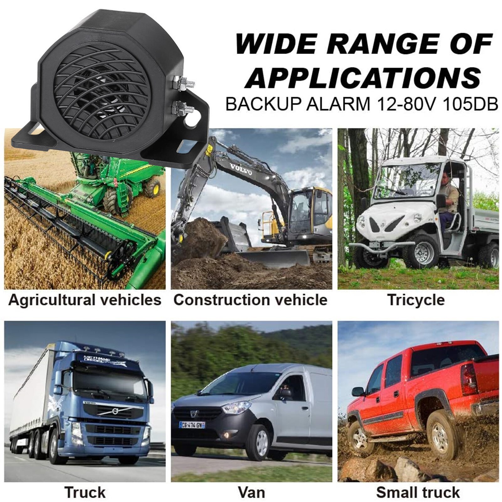 Backup Siren Beeper Buzzer Sound Warning Alarm Car Truck Vehicle Horn For Vehicle Reversing Reminders