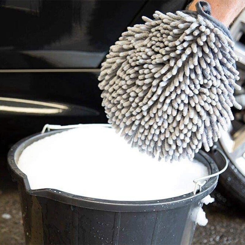 Guantes para limpieza de coche Chenille herramienta de Lavado de ventanas de microfibra guante para lavado de coche accesorios de coche