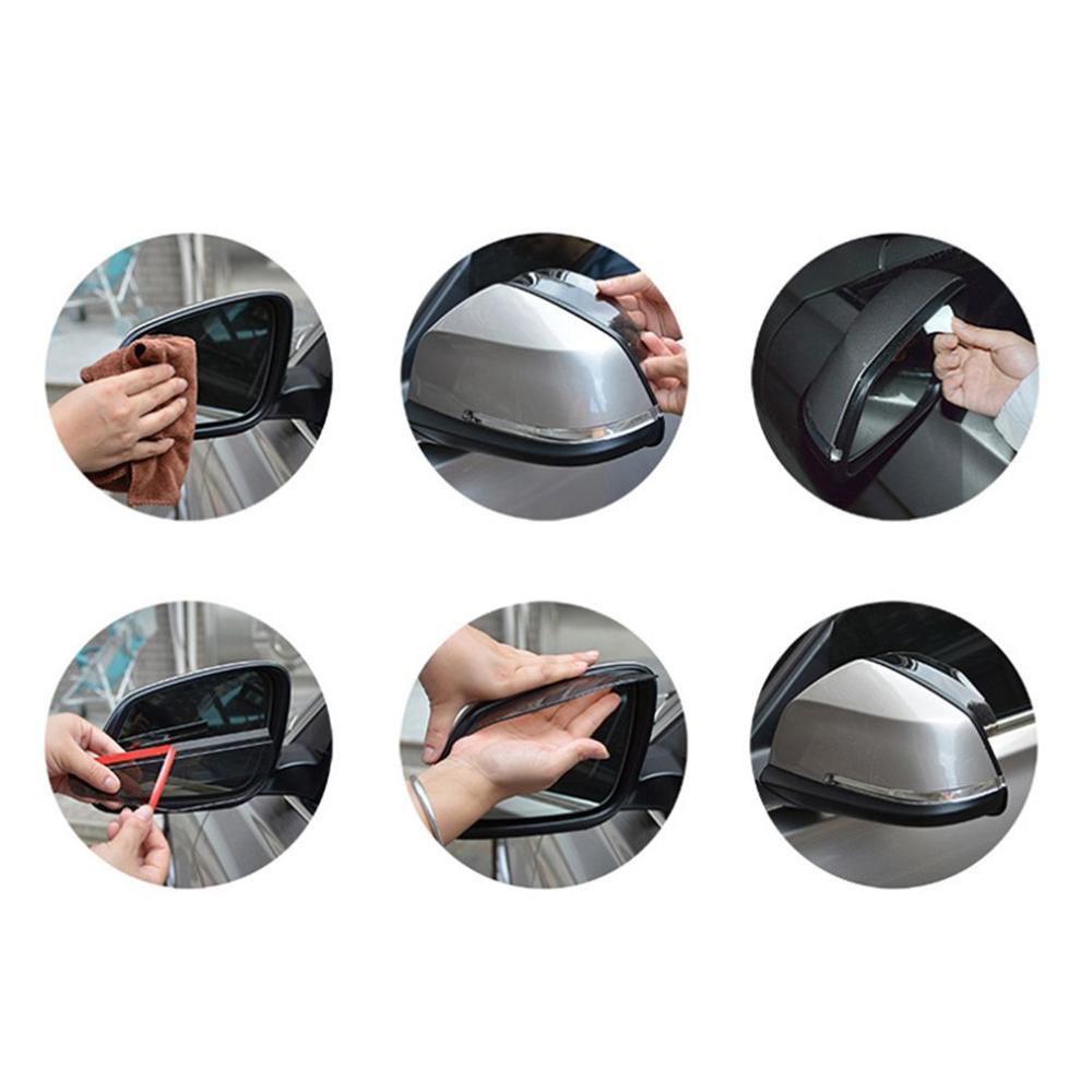 Auto achteruitkijkspiegel regen wenkbrauw auto met spiegel spiegel zonneklep auto vizier transparant 1 paar auto accessoires