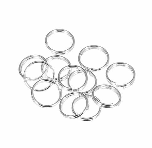 200pcs/lot 4 5 6 8 10 12mm Double Loops Open Jump Rings Split Ring Connectors for DIY Jewelry Making Finding Craft Accessory: Silver / 10mm