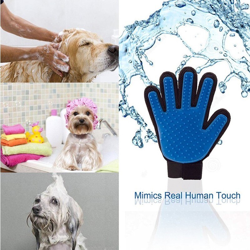Cat Pet brush Glove Deshedding Gentle Efficient Pet Grooming Glove Dog Bath Cat cleaning Supplies Pet Glove Dog combs 2