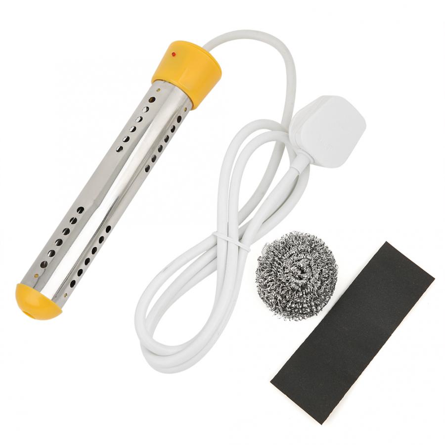 1.5m 2000W UK Plug 220V Immersion Electric Water Heater Heating Rod for Home Travel Use: Yellow