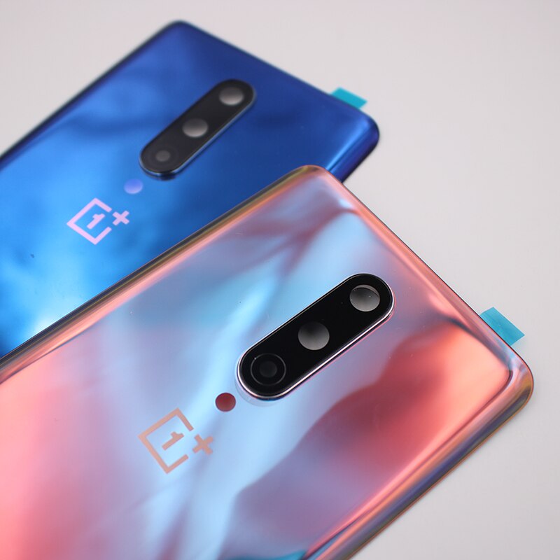 Original Für eins Plus 8 Zurück Batterie Abdeckung Gehäbenutzen Tür Hinten fallen Mit Kamera Rahmen Glas Objektiv Für OnePlus 8 + Klebeband