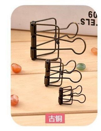 cute kawaii sequins metal office school binder clip set candy rose pink student paper document organizer clip stationery OT3355: 2