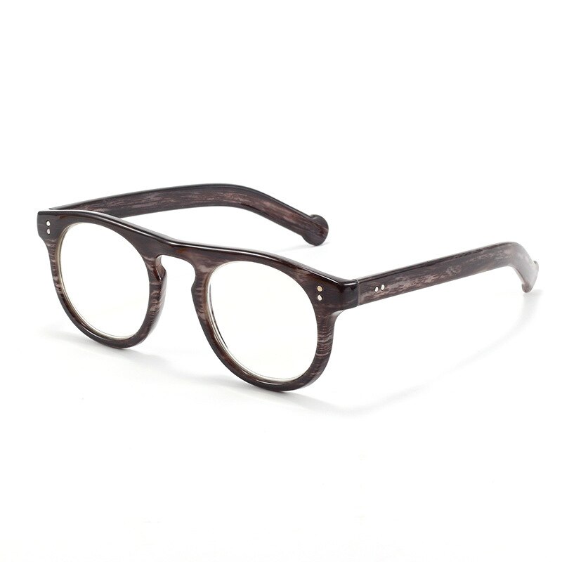 Ahora Retro Houtnerf Leesbril Anti Blauw Licht Ronde Verziend Eyeglasse + 1.0 + 1.5 + 2.0 + 2.5 + 3.0 + 3.5 Vrouwen &amp; Mannen Verziendheid