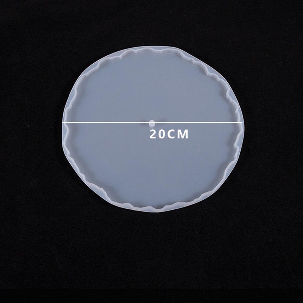 Moldes redondos de posavasos para Resina, moldes de silicona para posavasos, Kit de molde de posavasos, bandeja de resina, 2 uds.: 20cm round mold