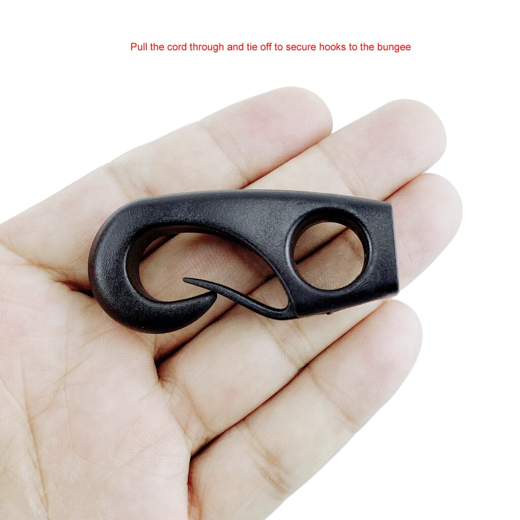 6x nylon gesp schokkoord clip haak kajak kano bungee touw lijn roeiboot bindkoord haak waslijn elastische koord slot clip