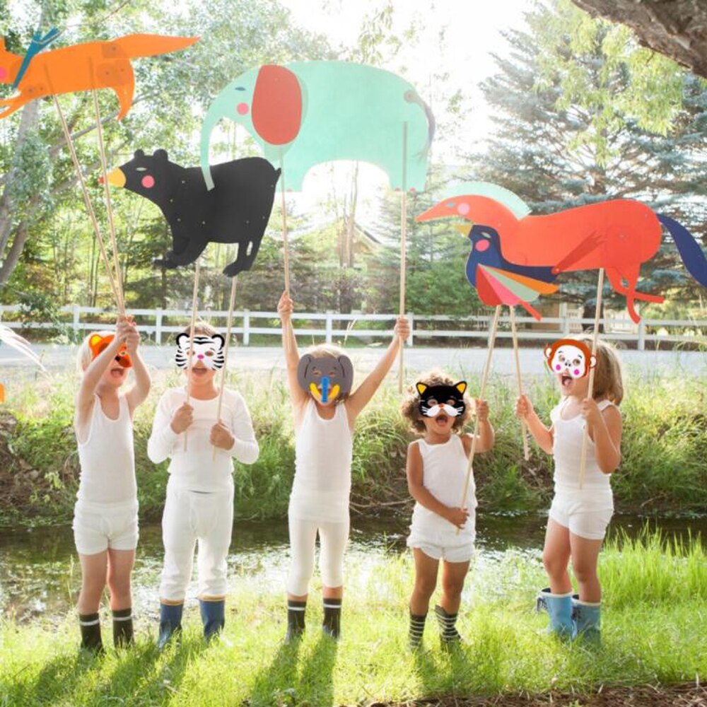 Cute 10Pcs/set Funny EVA Children Animal Mask Mask Kids Woodland Farm Dress Prop Birthday Party Decoration