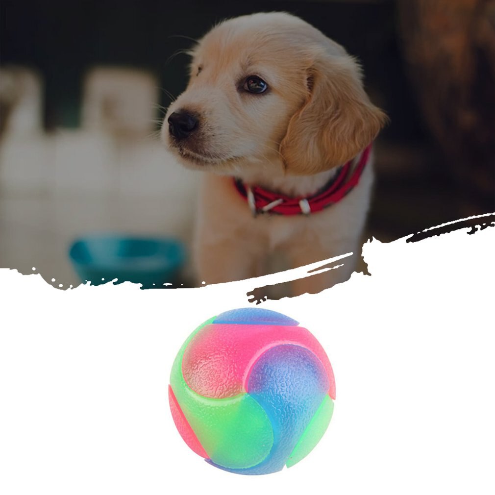 LED Pour Animaux De Compagnie En Caoutchouc Boule Lumineuse USB Rechargeable Recycler Jouet Pour Chien Résistant À la Morsure Interactif Durable Boule