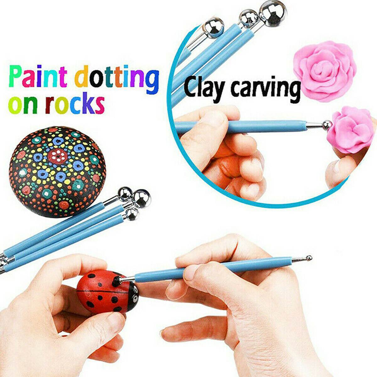 41 unids/set Mandala puntillo herramientas pintura plantillas DIY Piedra en relieve de dibujo de lápiz plumas uñas Rock pared arte Kit