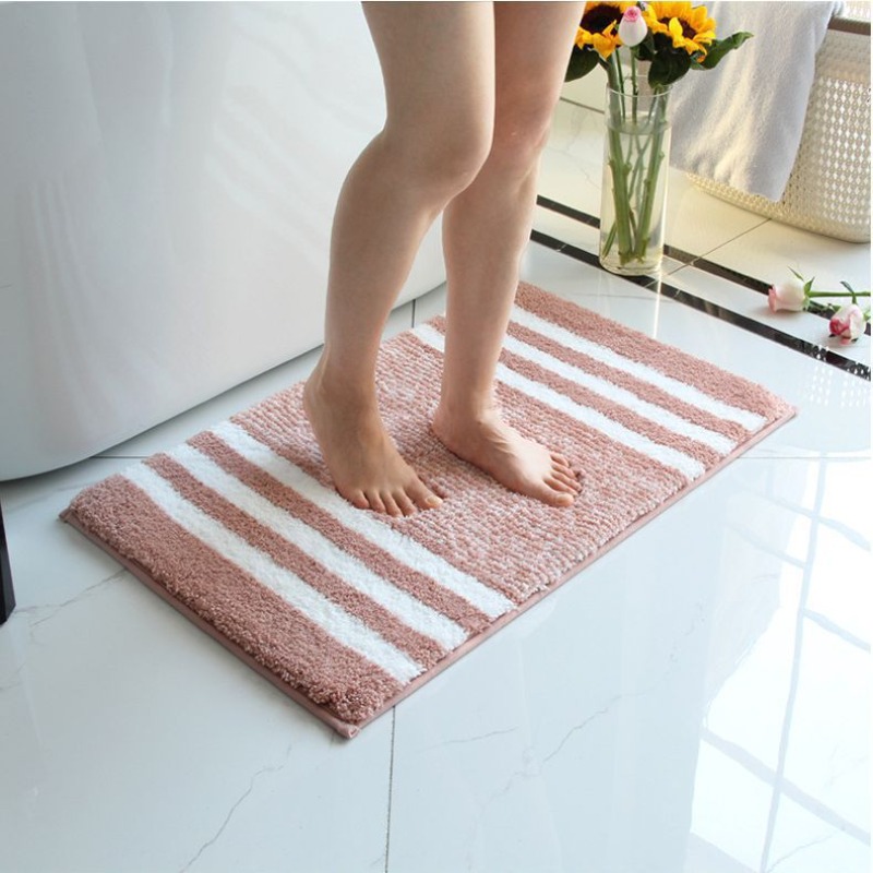 Bathroom Absorbent Doormat Non-Slip Shower Rug Quick-Dry Toilet Floor Mat Washable Entryway Foot Pad Bathroom Essential Carpet