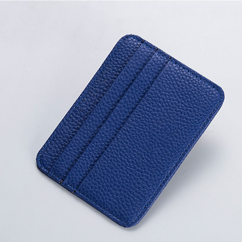 Leather Card Case Men Thin Card Wallet ID Credit Cards Holder Organizer Minimalist Wallet