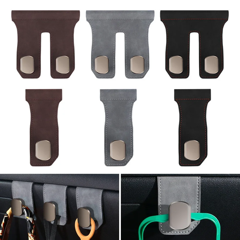 Crochets universels pour boîte à gants de voiture, porte-monnaie pour passager, porte-chapeau, rangement intérieur, crochet d'accessoires en daim automobile