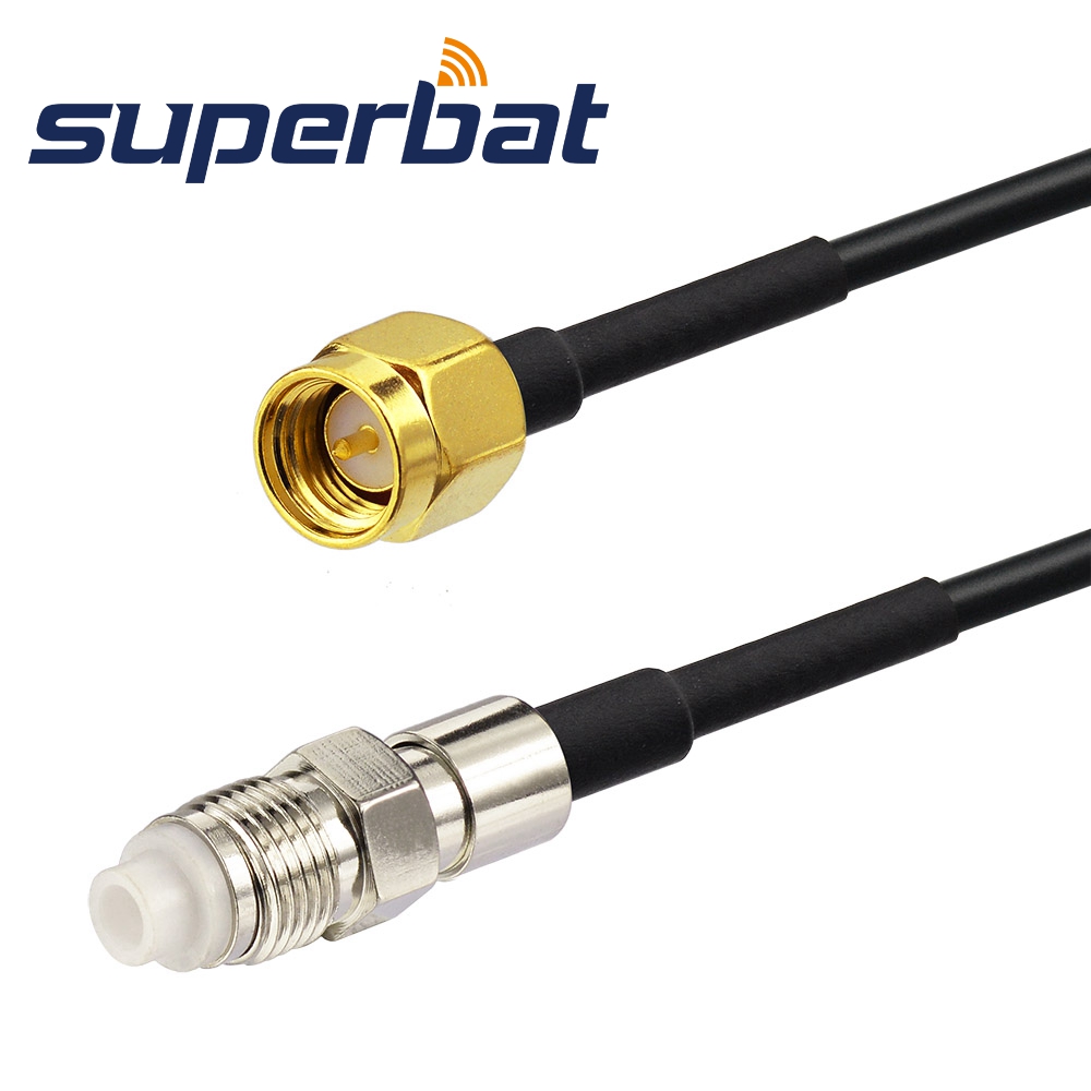 Superbat Dab/Dab + Autoradio Antenne Fme Plug Naar Sma Male RG174 Kabel 10Cm Voor Auto Dab