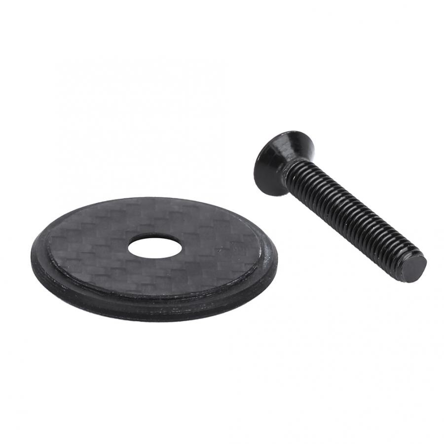Carbon Fiber waterproof Bicycle Stem Headset Top Cap with Screw for Mountain Bicycles Stems