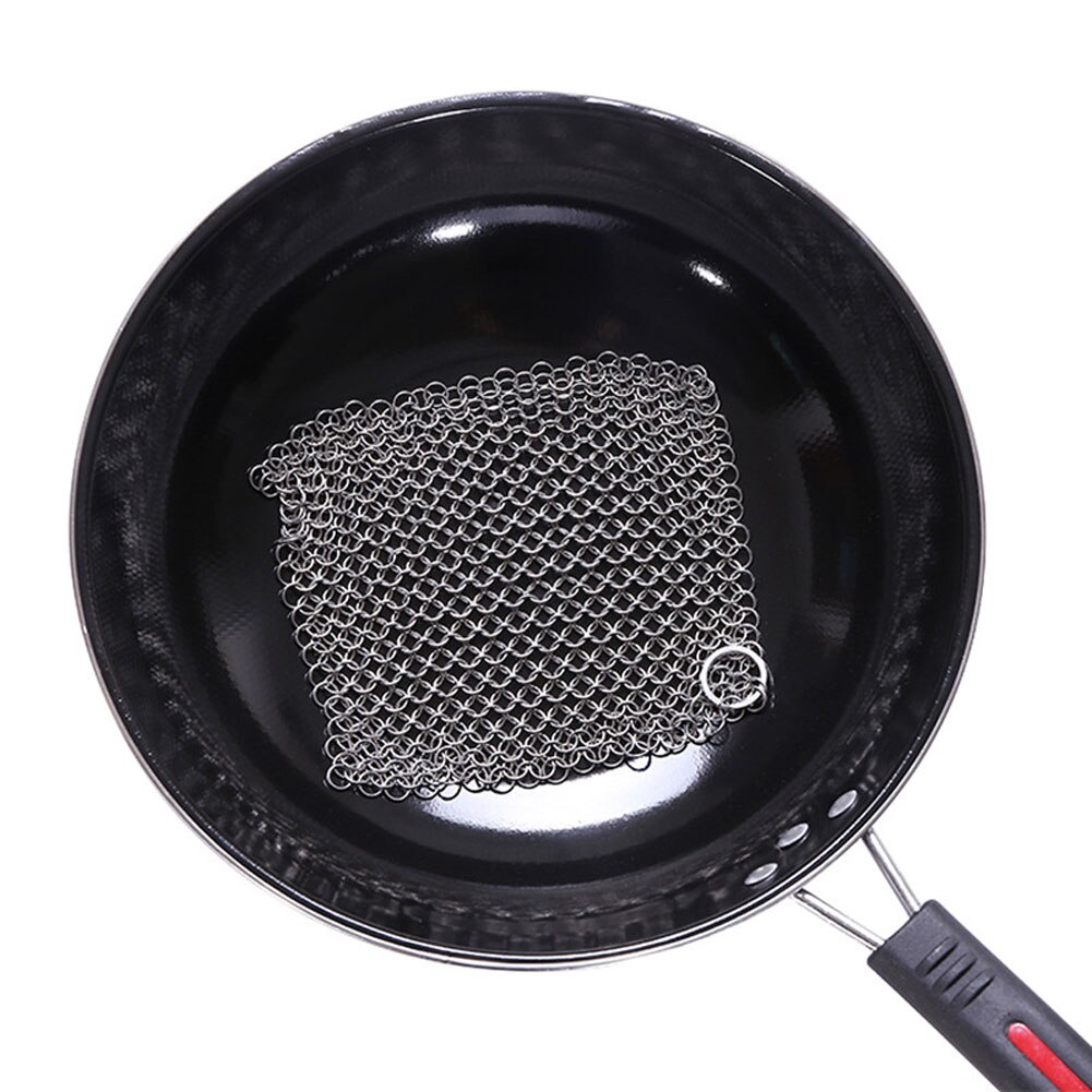 3 Size Stainless Steel Pot Brush Kitchen Restaurant Cleaning Brush Scrubber Dishwashing Artifact Degreasing Pot Brush Scrubbers