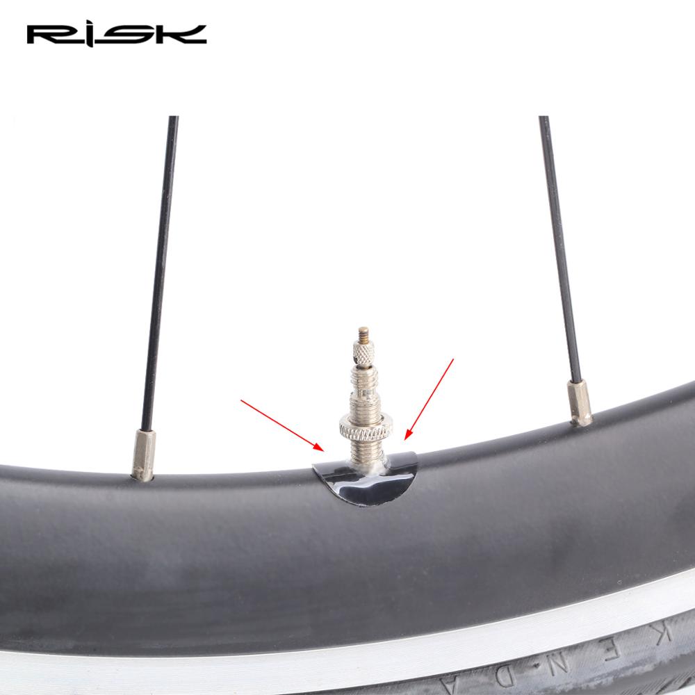 Risico mtb racefiets frans presta ventiel velg stickers fiets ventiel kern bescherming vaste sticker franse luchtmondstuk lijmpad 20 stuks