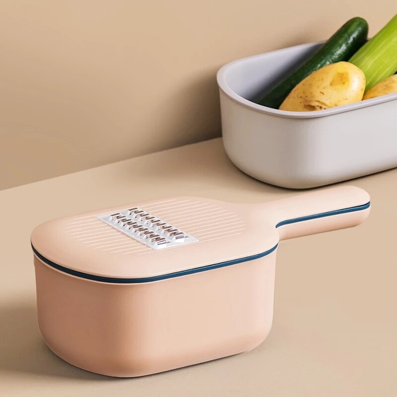 Jordan Judy-cuenco cortador de frutas y verduras, pelador multifuncional, rallador de cocina con escurridor, rebanador para comida, Hogar Inteligente