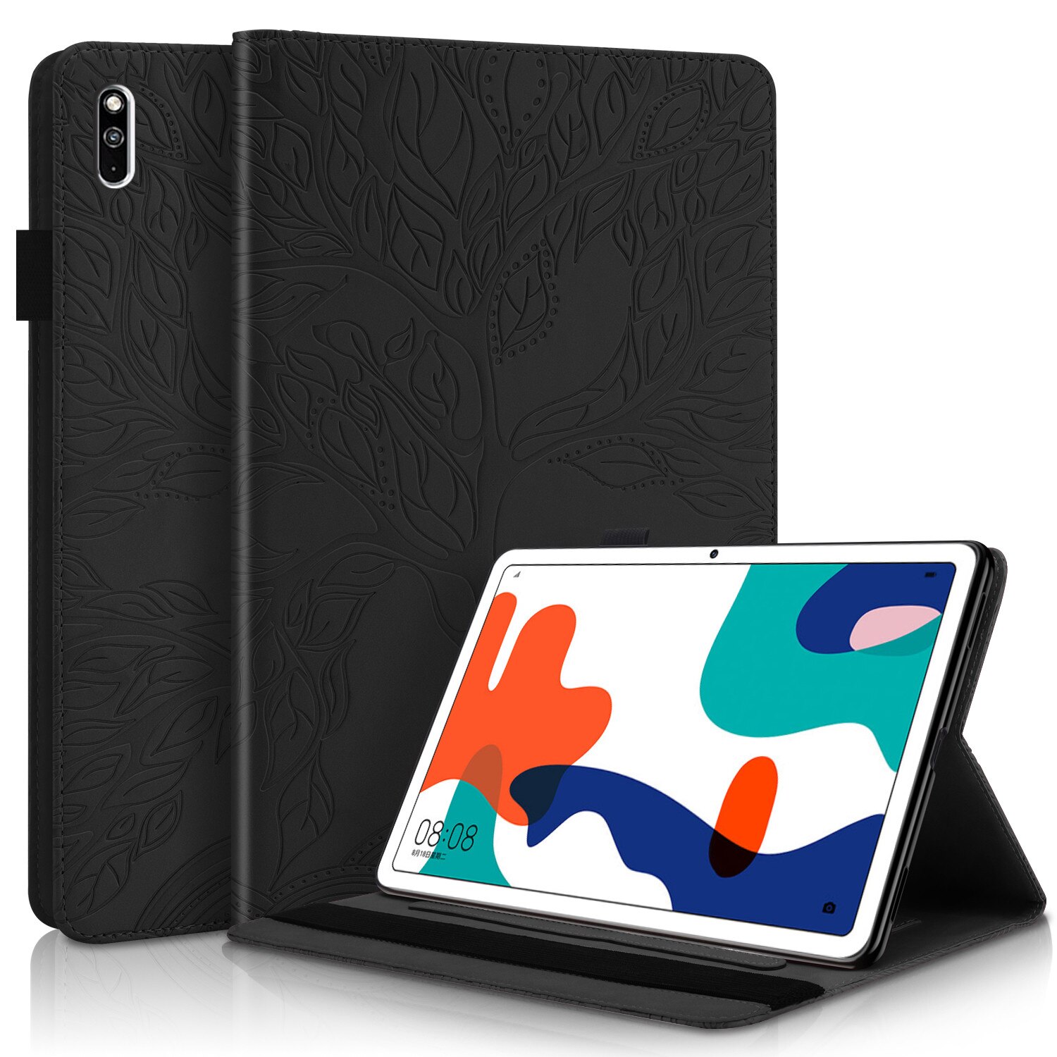 Luxury Tablet Cover for Huawei Matepad 10.4 Case BAH3-W09 BAH3-AL00 Leather Shell Stand Fold Skin for Huawei Matepad 10 4 Cover: Black