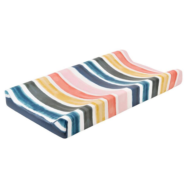 Baby Luier Veranderende Pad Cover Wieg Matras, Infant Elastische Stof Aankleedkussen Cover: Rainbow colors