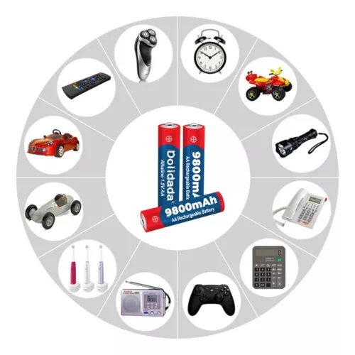 1,5 V AA 9800 mAh wiederaufladbarer Akku 100 % Original hochwertiges AA für LED-Leuchten, Spielzeugkameras, Mikrofonbatterie