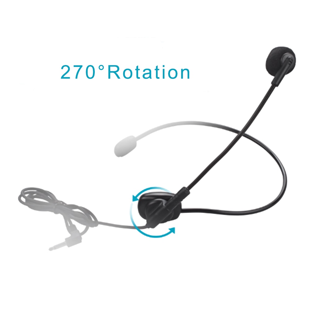 Cable Head-mounted Headset Microphone Flexible Wired Boom Amplifie Condenser Microphones Earphone Accessories
